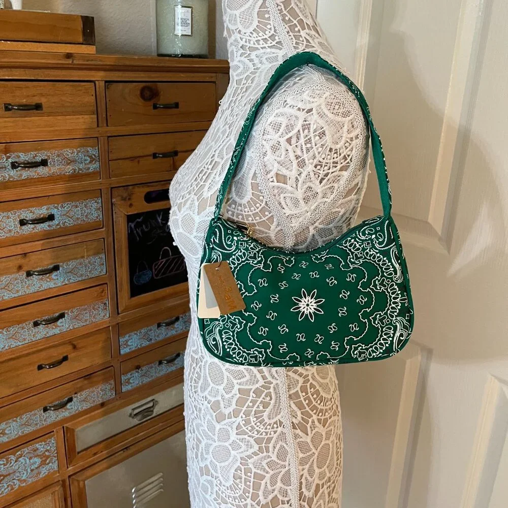 Classic Bandana Paisley Print SM Shoulder Handbag - NWT - 4 Colors Avail.